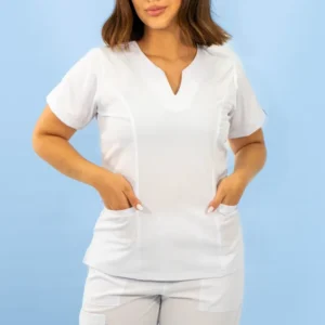 Uniforme Antifluido Stretch Femenino Blanco