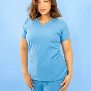 Uniforme Antifluido Stretch Femenino Celeste