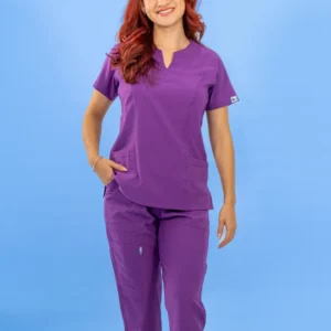 Uniforme Antifluido Stretch Femenino Morado