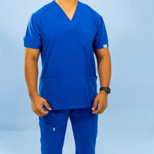 Uniforme Antifluido Stretch Masculino Azul Eléctrico