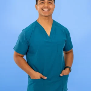 Uniforme Antifluido Stretch Masculino Azul Petróleo