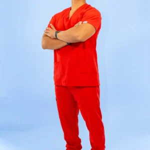 Uniforme Antifluido Stretch Masculino Rojo
