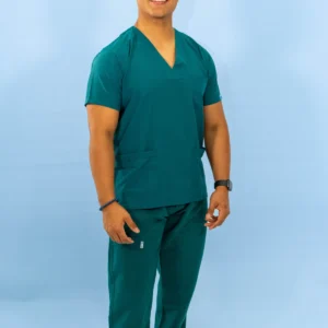 Uniforme Antifluido Stretch Masculino Verde Esmeralda