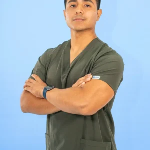 Uniforme Antifluido Stretch Masculino Verde Oscuro