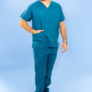 Uniforme Lino Unisex Azul Petróleo