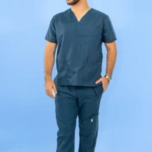 Uniforme Popelina Unisex Azul Petróleo